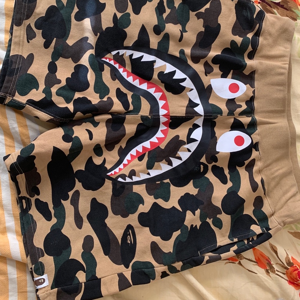 Bathing Original Shorts Yellow Shark Face Camo